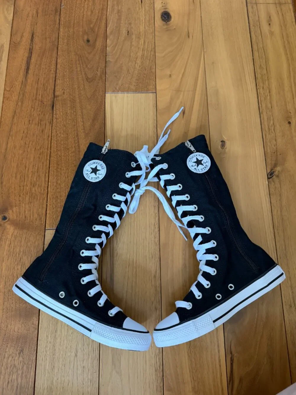 Converse Chuck Taylor All Star XHi Kids Size 1 Black High Top Sneakers NWOB